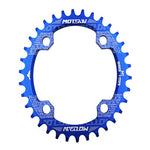MOTSUV ラウンドナロー ワイドチェーンリング MTB自転車 104BCD 歯板パーツ、ディスク 32T、ディスク 34T、ディスク 36T、ディスク 38T、楕円板 32T、楕円板 34T、楕円板 36T、楕円板 38T