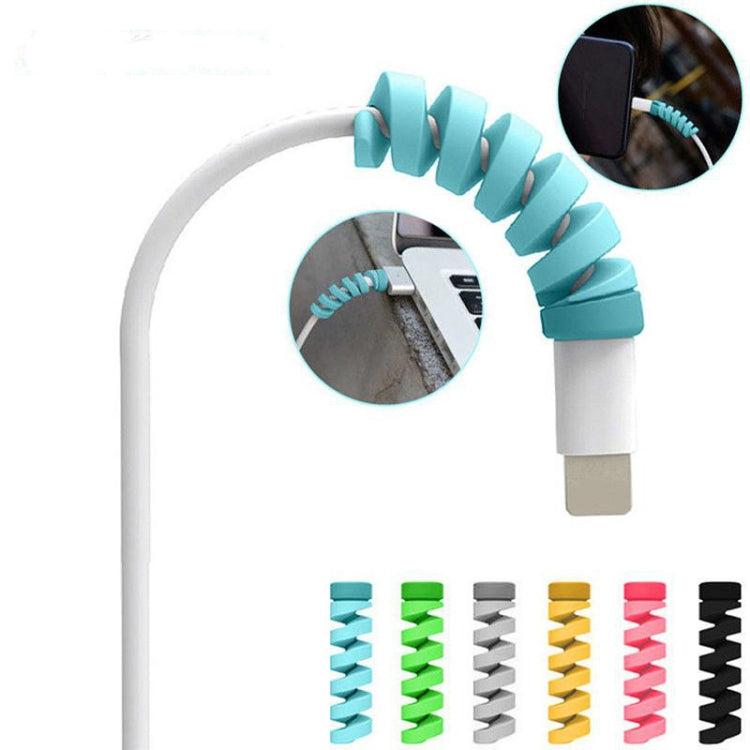 4個入り 螺旋型シリコンデータケーブル保護カバー 断線防止ワインダー