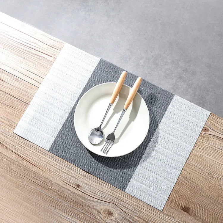 1796 シンプルPVC滑り止め断熱テーブルマット 使い捨てグリーン食器用西洋テーブルマット、30 x 45cm
