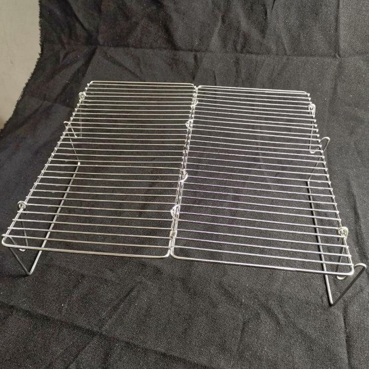 Liftable Barbecue Grill Camping Stainless Steel Folding Barbecue Grill Wood Charcoal Grill, 31x31x21cm