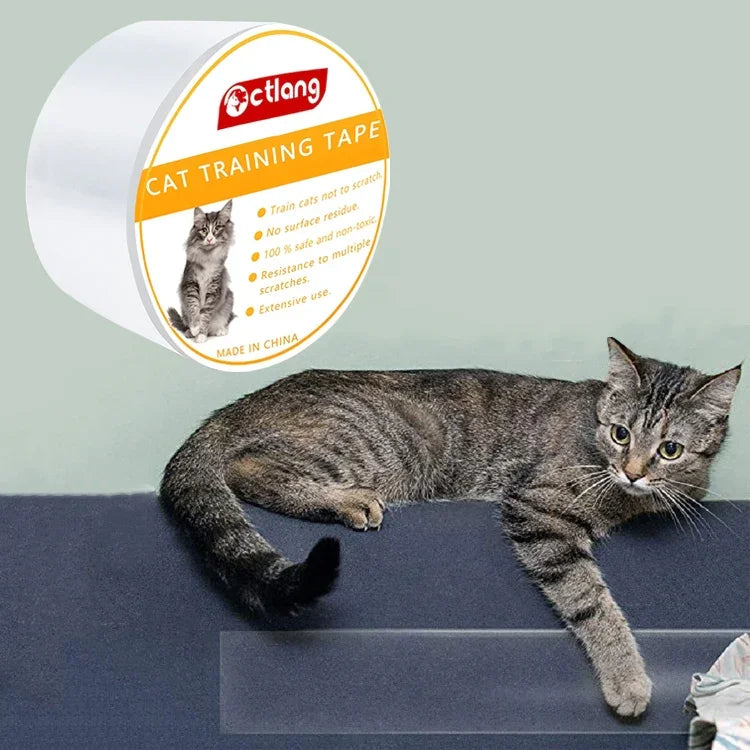 Ctlang B25112 ペット用ソファ保護テープ 猫の引っかき防止保護フィルム、幅2.5インチ、幅4インチ、幅8インチ、幅17.7インチ