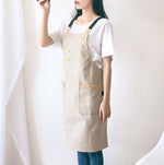 ウォッシュドキャンバスエプロン シェフ カフェショップ BBQ 美容師用エプロン
