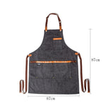 ウォッシュドキャンバスエプロン シェフ カフェショップ BBQ 美容師用エプロン