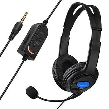 両耳大型ヘッドホン PS4ホスト用インターネットボイスチャットヘッドセット、大型ヘッドホン