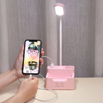 学生用USB充電 寝室タッチLED目の保護 多機能クリエイティブデスクランプ 扇風機付き 扇風機なし