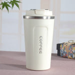 スマートバージョン ダブルステンレス304コーヒーマグ 車用サーモスマグ トラベルサーモカップ, 380ml ホワイト, 380ml ブラック, 380ml グリーン, 380ml ブルー, 380ml ピンク, 510ml ホワイト, 510ml ブラック, 510ml グリーン, 510ml ブルー, 510ml ピンク