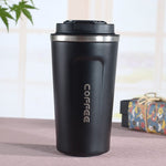 スマートバージョン ダブルステンレス304コーヒーマグ 車用サーモスマグ トラベルサーモカップ, 380ml ホワイト, 380ml ブラック, 380ml グリーン, 380ml ブルー, 380ml ピンク, 510ml ホワイト, 510ml ブラック, 510ml グリーン, 510ml ブルー, 510ml ピンク