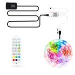 Bluetooth対応スマートミュージック音声制御ライトストリップ 非防水 5050 RGB カラフル雰囲気LEDライトストリップ 24キーリモコン付き、5M 150LED、5M 300LED、10M 300LED、10M 600LED、15M 450LED、15M 270LED、20M 360LED、30M 540LED