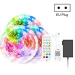 Bluetooth対応スマートミュージック音声制御ライトストリップ 非防水 5050 RGB カラフル雰囲気LEDライトストリップ 24キーリモコン付き、5M 150LED、5M 300LED、10M 300LED、10M 600LED、15M 450LED、15M 270LED、20M 360LED、30M 540LED