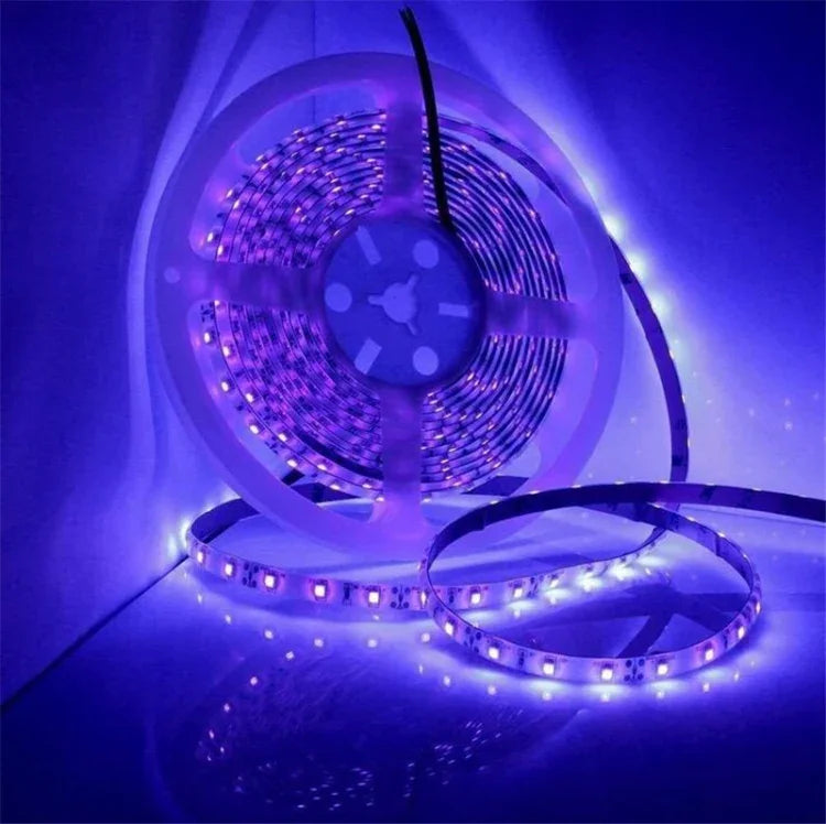 2835 SMD UV 紫色ライトストリップ LEDランプ 装飾ライトストリップ、防水 5m、防水 10m、裸基板 5m、裸基板 10m