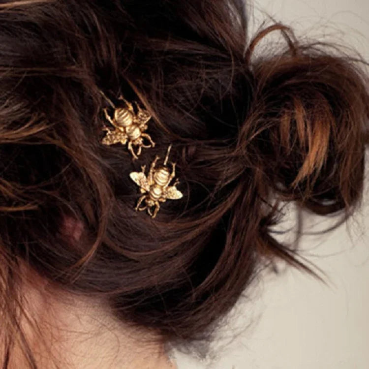 2個セット レトロ ヘアアクセサリー ファッション テンパラメント マットビー ヘアクリップ