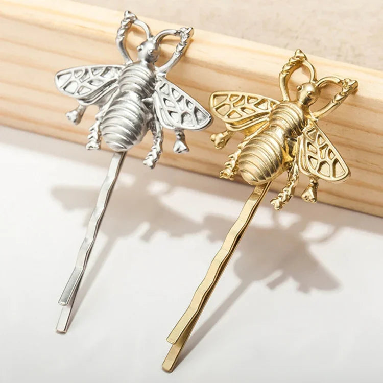 2個セット レトロ ヘアアクセサリー ファッション テンパラメント マットビー ヘアクリップ