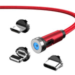 CC56 防塵プラグ 回転式マグネットケーブル、ケーブル長さ：2m、2m Android ヘッド、2m Micro USB、2m Type-C ヘッド、2m 8Pin ヘッド、2m ケーブル+3ヘッド、2m + 8Pin + Type-C/USB-C + Micro USB、2m ケーブル