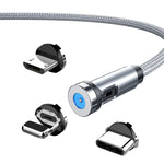 CC56 防塵プラグ 回転式マグネットケーブル、ケーブル長さ：2m、2m Android ヘッド、2m Micro USB、2m Type-C ヘッド、2m 8Pin ヘッド、2m ケーブル+3ヘッド、2m + 8Pin + Type-C/USB-C + Micro USB、2m ケーブル