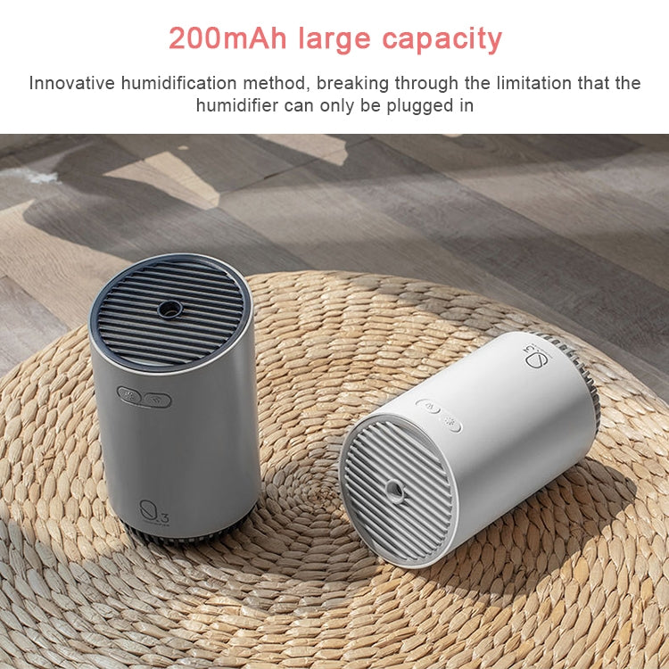 ワイヤレス Q3 加湿器 ミニ USB充電式 ポータブル空気清浄機
