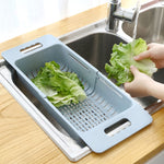 調節可能な食器水切りシンク排水バスケット 野菜・果物用プラスチック乾燥ラック