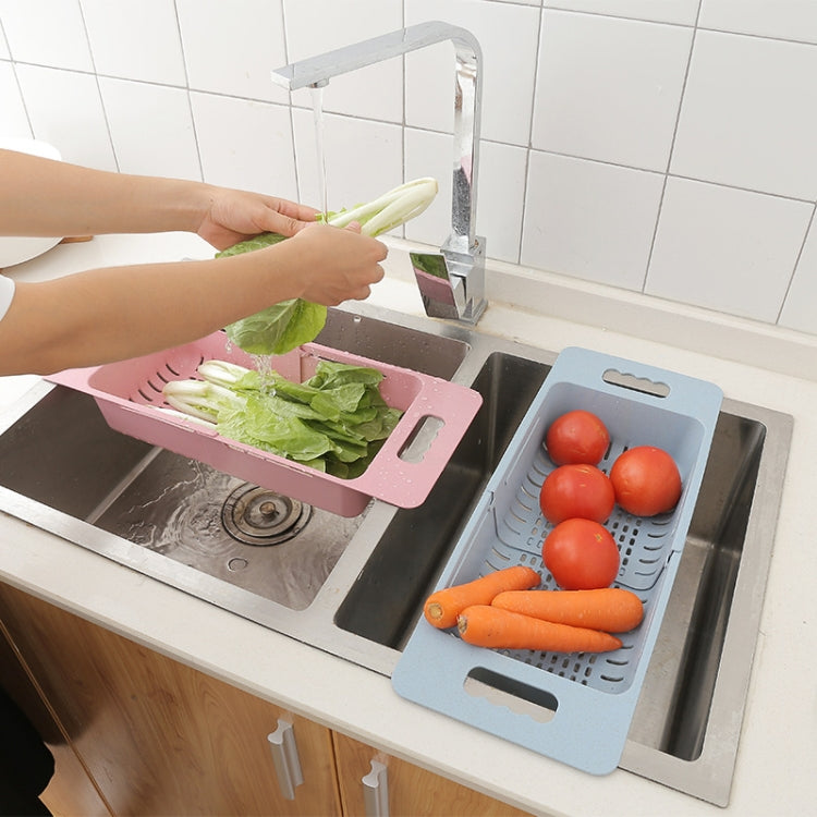 調節可能な食器水切りシンク排水バスケット 野菜・果物用プラスチック乾燥ラック