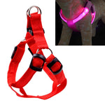 両面LEDライト付きペットハーネス ナイロン猫犬用胸ストラップリード、S、M
