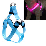 両面LEDライト付きペットハーネス ナイロン猫犬用胸ストラップリード、S、M