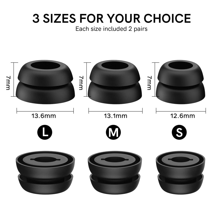Samsung Galaxy Buds Pro 用 AhaStyle PT168 シリコンイヤホンイヤーカップ S、M、L、S+M+L