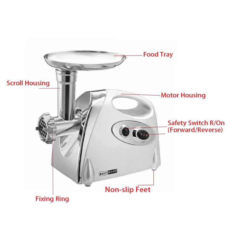 MGB-120A 250W 家庭用電動多機能ステンレス製キッチンソーセージツイスト機 肉挽き器 MGB-120A ブラック