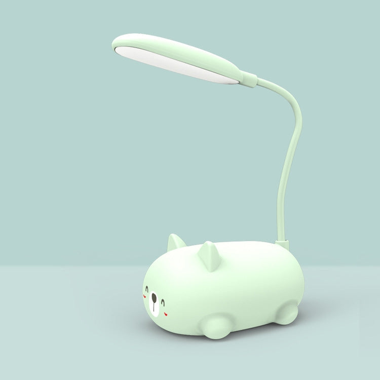 カートゥーン猫デザインLED目の保護読書ランプ USB充電式デスクランプ、ブルー、ホワイト、グリーン、ピンク