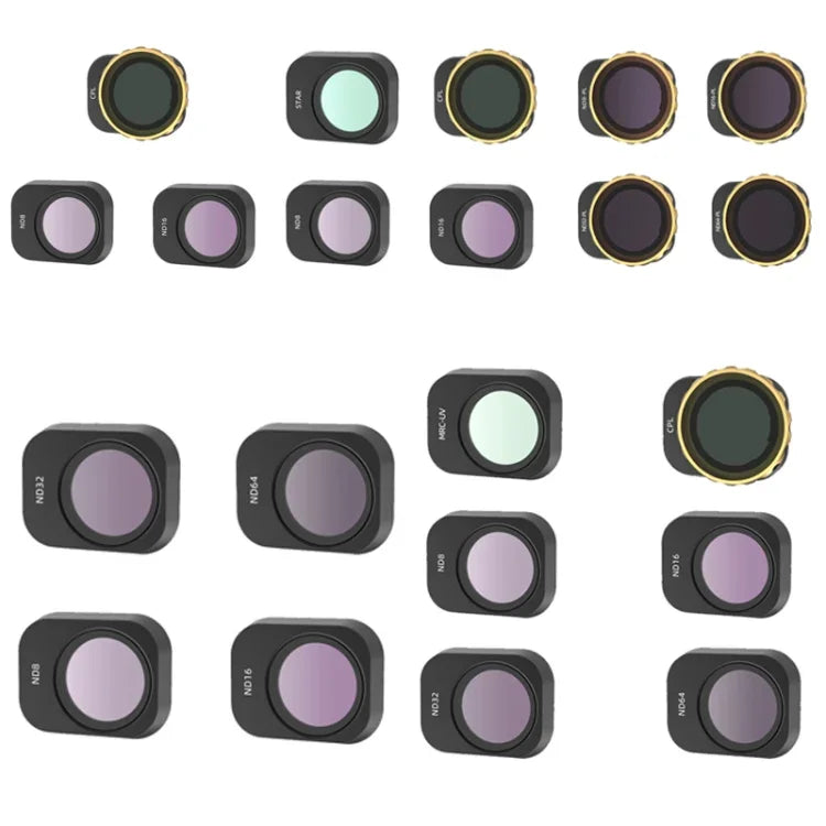 JSR ミニ 3 Pro カメラフィルター用、3 イン 1 CPL+ND8+ND16、4 イン 1 スター+CPL+ND8+ND16、4 イン 1 ND8+ND16+ND32+ND64、4 イン 1 ND8-PL+ND16-PL+ND32-PL+ND64-PL、6 イン 1 UV+CPL+ND8+ND16+ND32+ND64