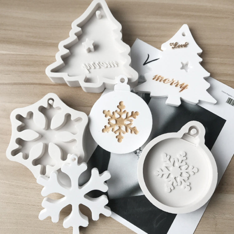 DIYベーキング クリスマスシリーズ モデリングフォンダン シリコーンモールド、クリスマスリーフ、クリスマススノーフレーク、クリスマス丸型スノーフレーク形、クリスマスツリー