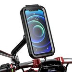 Kewig 自転車・オートバイ用 防水リアビューミラー ボックス タッチスクリーン対応スマホホルダー 小型リアビューミラー取り付け 大型リアビューミラー取り付け