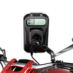 Kewig 自転車・オートバイ用 防水リアビューミラー ボックス タッチスクリーン対応スマホホルダー 小型リアビューミラー取り付け 大型リアビューミラー取り付け