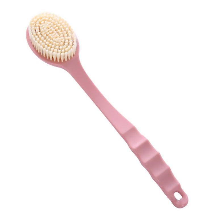 ロングハンドルバスブラシ ソフトヘアバスブラシ マッサージ用背中ブラシ付き