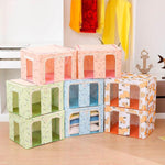 折りたたみ収納ボックス 不織布 ジッパー付き 防湿衣類収納ボックス、44L 50x40x22cm、55L 50x40x28cm、66L 50x40x33cm、80L 60x40x32cm、100L 60x42x40cm、125L 70x42x40cm