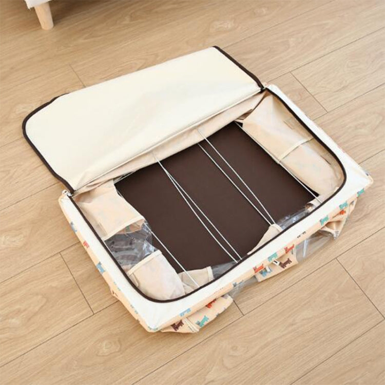折りたたみ収納ボックス 不織布 ジッパー付き 防湿衣類収納ボックス、150L 75x46x45cm
