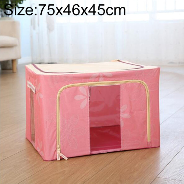 折りたたみ収納ボックス 不織布 ジッパー付き 防湿衣類収納ボックス、150L 75x46x45cm