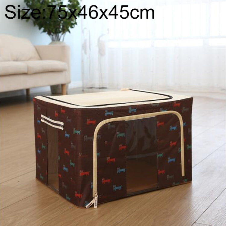 折りたたみ収納ボックス 不織布 ジッパー付き 防湿衣類収納ボックス、150L 75x46x45cm