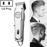 レトロオイルヘッド電動プッシャー強力電動フェーダーLCDデジタル表示充電式ヘアクリッパー、EUプラグ、USプラグ