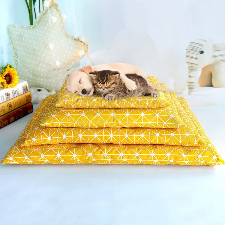 冬用厚手暖かいペット用寝マット 猫・犬用寝床, L, XL