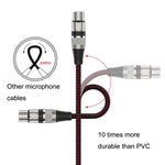 赤黒ネット TRS 6.35mm オス から カロン メス マイクロフォン XLR バランスケーブル、0.5m、1m、1.8m、3m、5m、8m、10m、12m、15m、20m、25m、30m