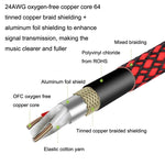 赤黒ネット TRS 6.35mm オス から カロン メス マイクロフォン XLR バランスケーブル、0.5m、1m、1.8m、3m、5m、8m、10m、12m、15m、20m、25m、30m