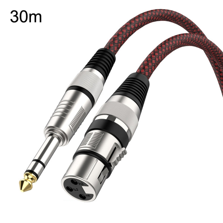 赤黒ネット TRS 6.35mm オス から カロン メス マイクロフォン XLR バランスケーブル、0.5m、1m、1.8m、3m、5m、8m、10m、12m、15m、20m、25m、30m
