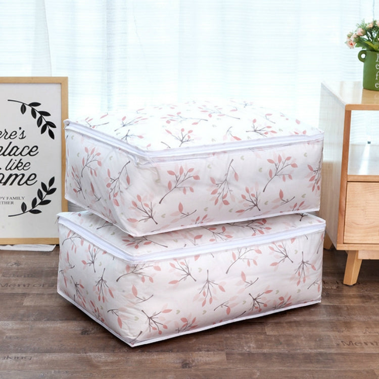 折りたたみ収納バッグ 衣類 毛布 キルト 透明プリント トラベルラゲッジ収納バッグ 57x40x22cm