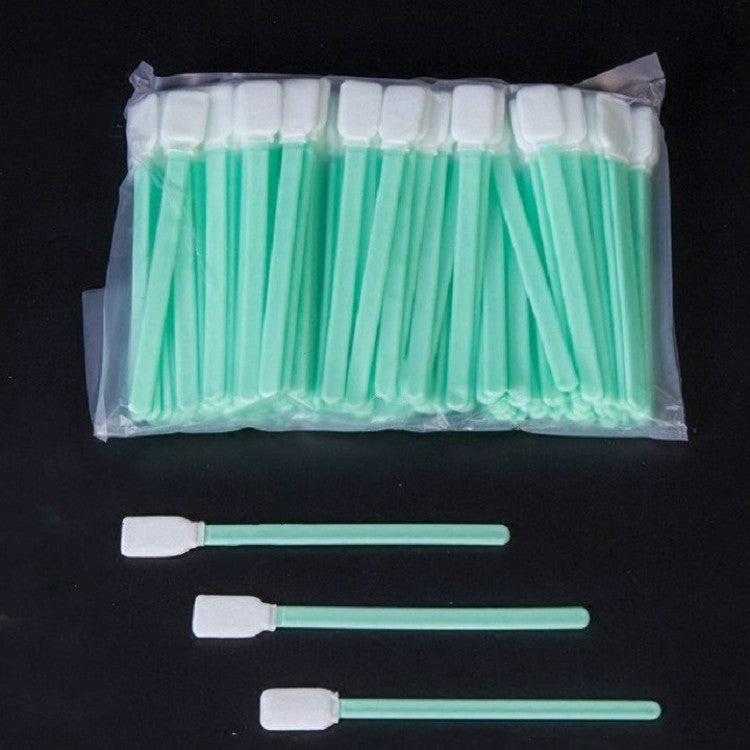 100本 インクジェットスポンジ フラットヘッド クリーニングワイプ 工業用ロッド 13cm