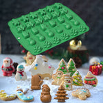 クリスマス用品 ドロップグルーモールド ケーキ バーベキュー ベーキングツール、グリーン、レッド、チョコレート