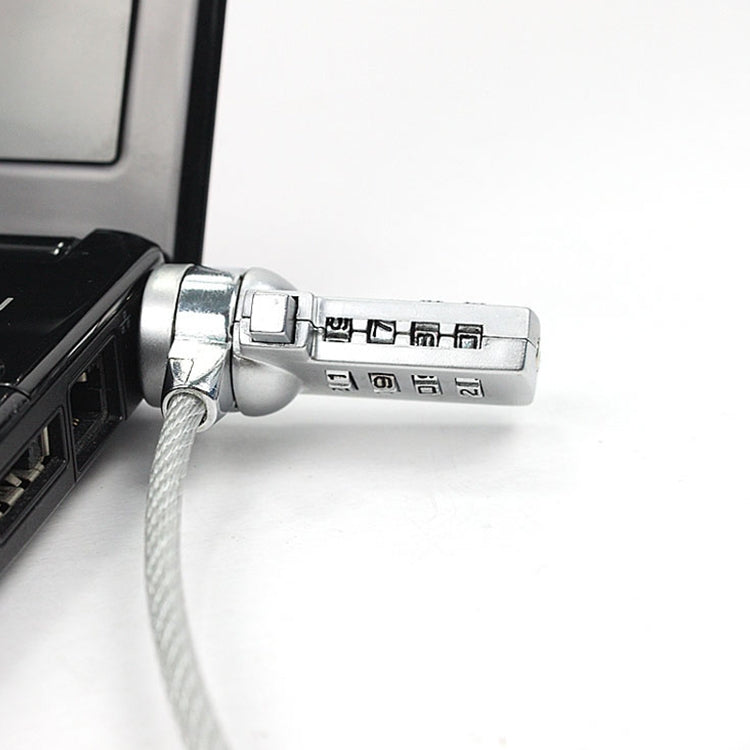 4桁コンピュータロックノートブック汎用盗難防止パスワードロック、直径3.5mm長さ1.2m