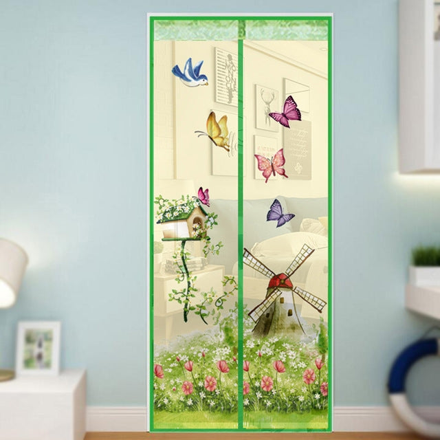 マジックカーテン 磁気スナップ式 蚊・虫よけスクリーンネット 寝室・キッチン用、90x210cm、100x210cm