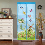 マジックカーテン 磁気スナップ式 蚊・虫よけスクリーンネット 寝室・キッチン用、90x210cm、100x210cm