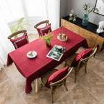 Solid Color Waterproof Tablecloth Linen Rectangular Tablecloth, 130x220cm, 130x240cm, 140x260cm, 130x300cm, 140x300cm