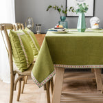 Solid Color Waterproof Tablecloth Linen Rectangular Tablecloth, 130x220cm, 130x240cm, 140x260cm, 130x300cm, 140x300cm