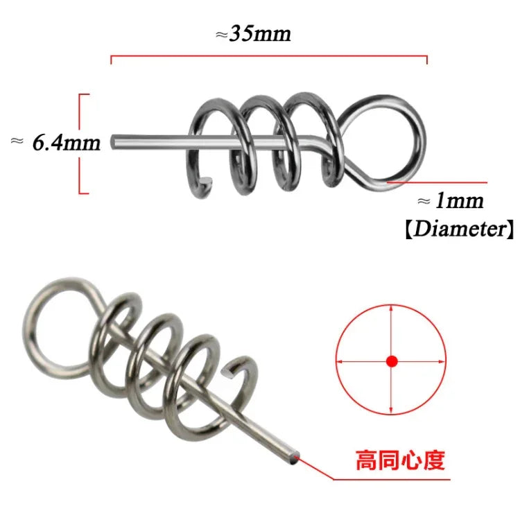 20in1ルアーアクセサリースプリングピンロックピン用ソフトベイト、3.5CM 50個