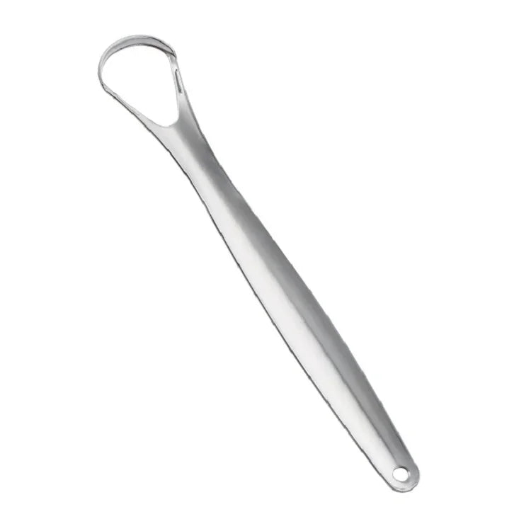 口腔清掃用ステンレス舌スクレーパー、14.6×2.4cm